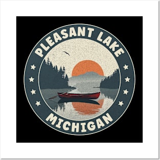 Pleasant Lake Michigan Sunset Posters and Art